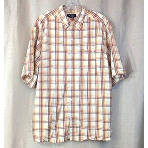 Re:verb Mens Large Button Up Casual Short Sleeve Shirt XLarge Button Cool Shirt